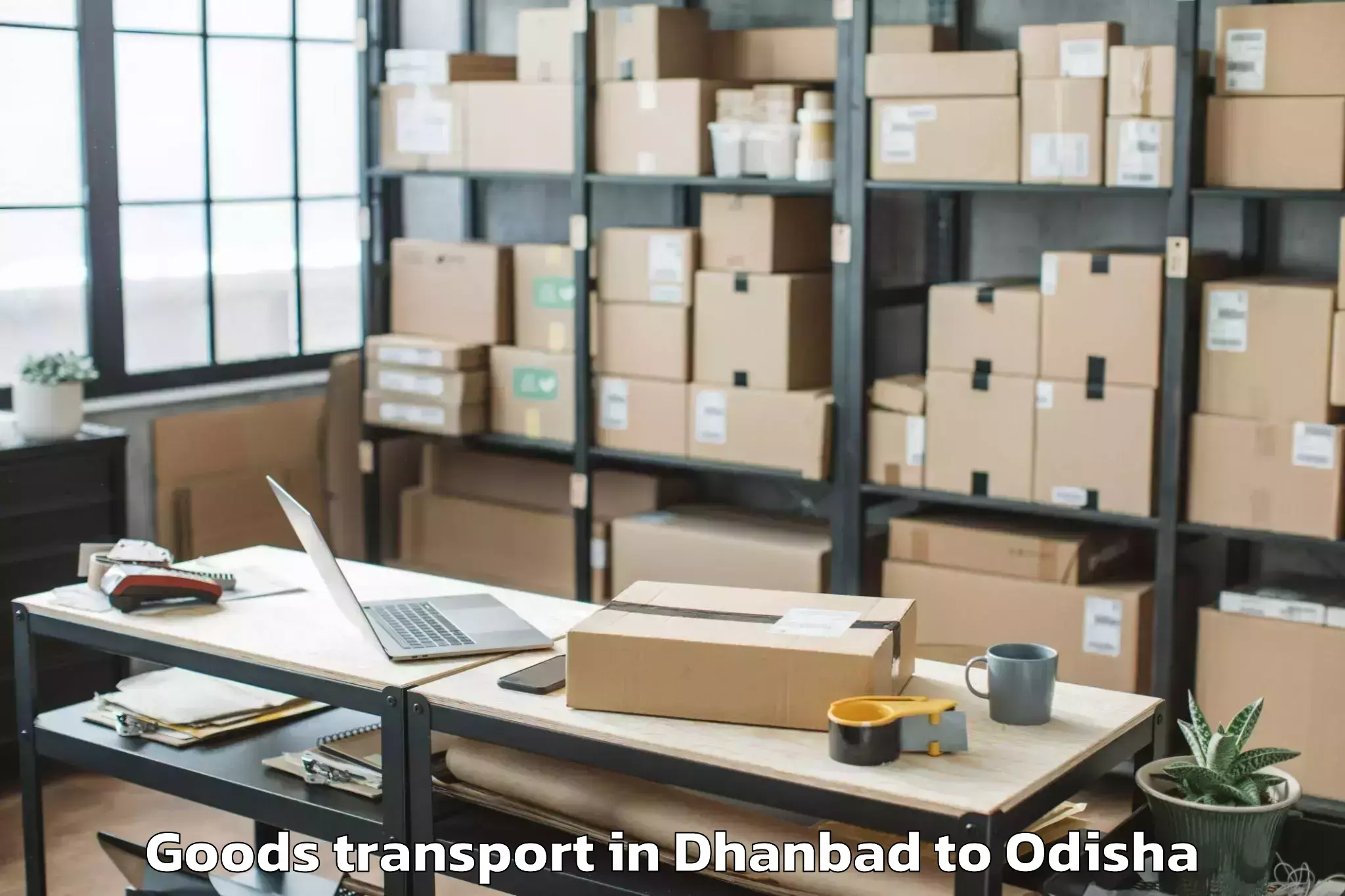 Easy Dhanbad to Komana Goods Transport Booking